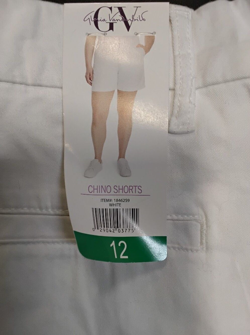 Gloria Vanderbilt White Chino Bermuda Shorts